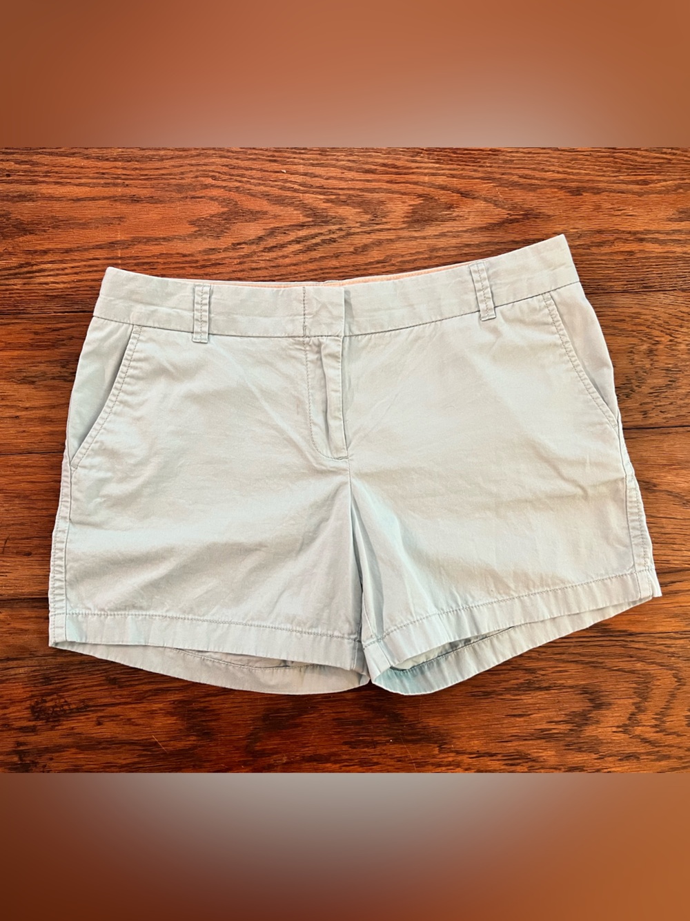 Classic Women's Cotton Chino Shorts - Light Blue/Green